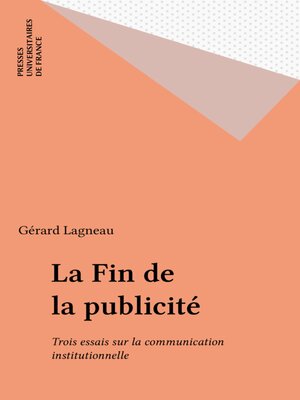 cover image of La Fin de la publicité